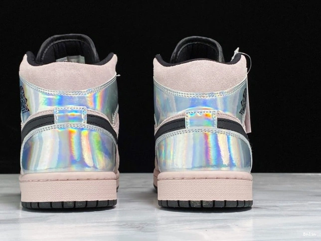 Bmlin Shoes 1 Mid Jordan Air BQ6472-602 Powder (W) Iridescent Dirty 0713